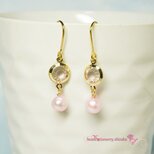 春霞の淡水パールピアス＊桜