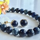 スギライト 1粒ピアス 14kgf ブルー 世界三大ヒーリングストーン