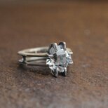ファセット水晶のインダストリアルリング