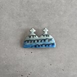 「mountain1」（書割・グラデc）七宝焼ブローチ