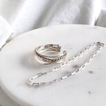 【期間限定】【春の福袋】chianti 5連リング&Clear ブレスレット　14kgf silver925