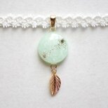 【受注製作】レジンアート　ラウンドモチーフとタティングレースとサテンリボンのチョーカー〈初音〉