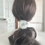 アンティークレースのふわふわポニーフック[Joy・Mサイズ]