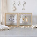 【2色展開】ウッドガラスフレーム 命名書 (片手片足・両手・両足)  #1305