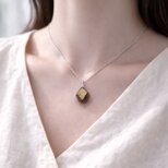 虹を宿した原石｜レインボーガーネット ネックレス｜一点物・1月誕生石・希少石 gn120