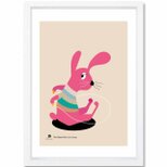 ふぅ〜　ウサギ　送料無料 　アート/sei検索新着順　あらゆるお部屋のポスター　イラスト　ポスター　アートポスター　3369