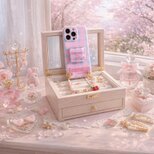 iPhoneケース ビーズハンドストラップ付き 選べるデザイン 落下防止 大人可愛い スマホケース