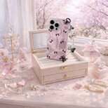 iPhoneケース ビーズハンドストラップ付き かわいい ギフトスマホケース 落下防止 大人可愛い スマホケース