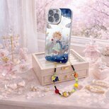 iPhoneケース ビーズハンドストラップ付き かわいい ギフトスマホケース 落下防止 大人可愛い スマホケース