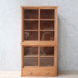 2段のガラスケース 古家具/アンティーク/ガラスケース//収納/ガラス棚/茶箪笥/水屋