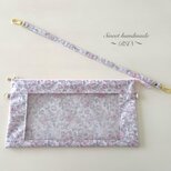 長形3号封筒がそのまま入るポーチ｜透明窓付きラミネート｜学校・役所・銀行など大切な書類の持ち運びに｜リバティ【フェリシテ】