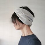 ターバンなヘアバンド　ガーゼライトグレー