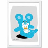 ベアクッション　クマ　送料無料 　アート/sei新着作品/新着順　イラスト　ポスター　アートポスター　4091