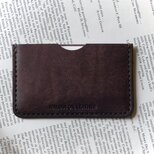 イタリア革の名刺入れ／スリム／ダークブラウン
