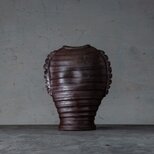 備前焼 船虫型花入 備前森製陶所印 花器 一輪挿し 侘び寂び 古道具