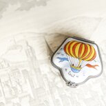 ヴィンテージのトリンケットボックス 気球モティーフ 小物入れ/ピルケース