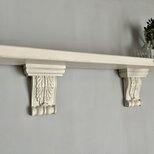 アンティーク ウォールシェルフ ミルキーホワイト 木製 シャビーシックのコピー