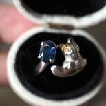 カイヤナイト三毛猫リング