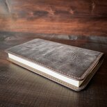 《新書判サイズ》レザーブックカバー（ダークブラウン）