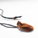 yoki　鹿革巾着首飾り　燻製革　ネックレス　ペンダント　2263419