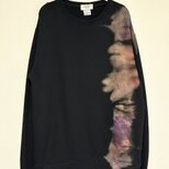 タイダイ スウェット トレーナー XXLサイズ カラフル×ブラック HD25-73