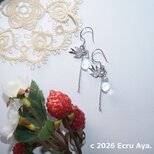 *幸運を運ぶ*パヴェのツバメのピアス　Sv925