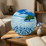 【風の深呼吸】幸運を呼び込む円のアート｜油絵 原画｜誕生日・新築祝いのギフトにも