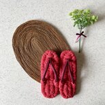 布ぞうり〈くすみ赤〉