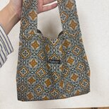 コンビニサイズエコバッグ　北欧風フラワー