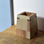 【 木工 】 端材のペン立て カトラリー・スタンド 【D】　無垢材 オイル仕上げ 杉や松、それと朴