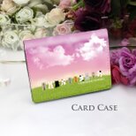 定期入れ/パス入れ/名刺入れ  カードケース 【ほのぼのにゃんこ・せいぞろい（恋空花）】（名入れ可）