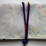 ８７０９　花柄の訪問着で作った和風財布・ポーチ