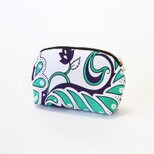 アフリカ布のラウンドポーチ（カンガ）化粧ポーチ ギフト プレゼント 贈り物