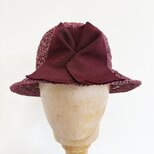 summer hat (バーガンディ)