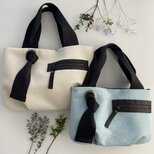 【S/M サイズ】通勤やお出かけに♪きれい色撥水トート　オプションにて名入れ・斜めがけ可能　