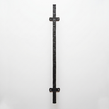 【ロートアイアンのドアハンドル】角16㎜ｘ長さ50㎝（横プレート）｜ 無垢角鉄・鍛造のアイアンバー・手すり・傘かけ