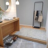 夏は涼しく冬は暖かい ガゼニラハット　Color Ver,　玄関マット　126x76㎝　D709　シルバーグレー