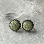 YC25-【 Coro 】コロ・ヴィンテージイヤリング Cluster Emerald Peridot Crystal