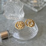 PM69-【 Monet 】モネ・ヴィンテージピアス 1980's Gold Tone Oval Rope Knot