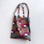 アフリカンポリコットンファブリック　トートバッグ Colour block