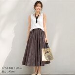 ★丈～88㎝★鎌倉スワニー生地★綿100％★大人の水玉★たっぷりギャザースカート★