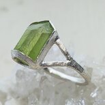 鉱物の表情＊peridot 925 ring