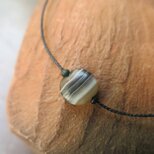アンティーク　古代瑪瑙　小　黒×茶　＋　インドパシフィックビーズ　ブレスレット　千世 chitose