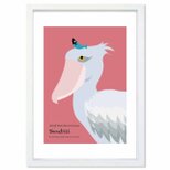 ここだよー　ハシビロコウ　鳥　送料無料 　アート/sei新着作品/新着順　あらゆるお部屋のポスター　アートポスター　4154