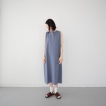 ドライタッチコットン/sleeveless dress/indigo