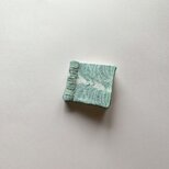 豆メモ帖（波・薄緑グレー）