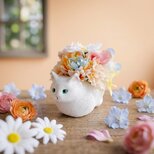 【パステル猫】手のひらサイズの猫　マカロンカラー　フラワーアレンジ　