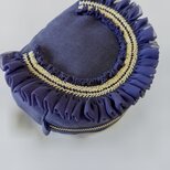 スモッキング刺繍のポーチ