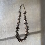 Vintage retro classical rough cut shell beads necklace