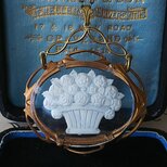ヴィンテージ　レア　真っ白な薔薇のインタリオ　ネックレス